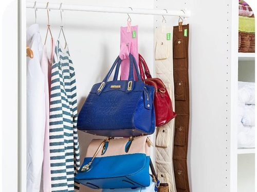 Hang bags on closet door