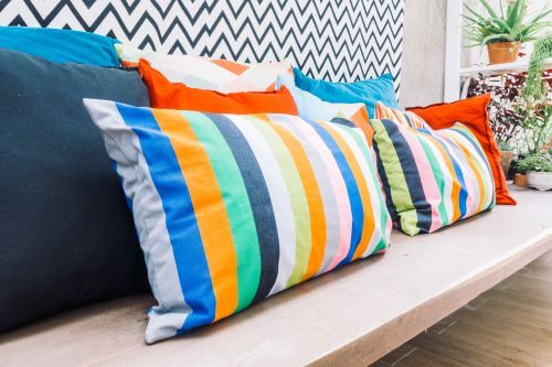 Pops of Color with Outdoor Rugs and Pillows